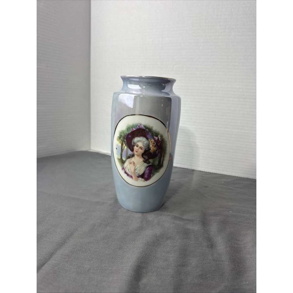 Vintage Victoria.‎ Lady Portrait Lustreware German Vase